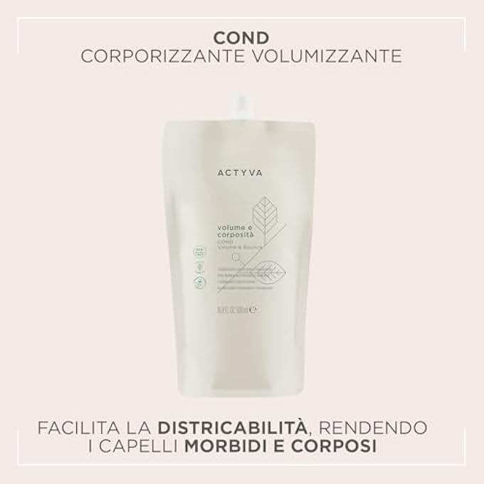 Kemon ACTYVA HAIR CONDITIONER FOR FINE HAIR WITH VOLUME EFFECT WITH LINSEED NO SILICONE 500 ML - Image 3